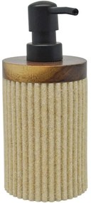 Δοχείο Κρεμοσάπουνου 829491 7,9x7,9x17,5cm Beige Ankor Πολυέστερ