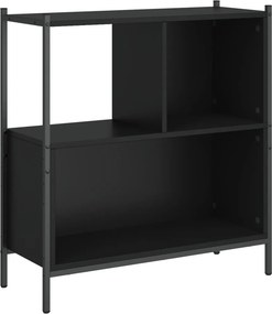 vidaXL Βιβλιοθήκη Μαύρη 72 x 28 x 77,5 εκ. από Επεξεργασμένο Ξύλο