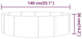 Ζαρντινιέρα Πράσινη 140x140x36εκ Ατσάλι με Ηλεκτρ. Βαφή Πούδρας - Πράσινο