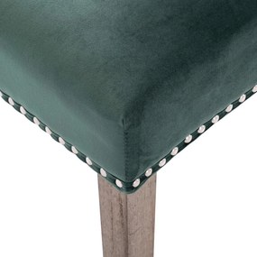 Καρέκλα Τραπεζαρίας Σκούρο Πράσινο Βελούδινη - Πράσινο