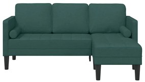 vidaXL Σετ Καναπέ Σκούρο Πράσινο 173 x 131 x 67 εκ ύφασμα