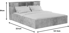 Φοιτητικό πακέτο επίπλων υπνοδωματίου OLYMPUS B pakoworld σετ 5τεμ σε antique ανθρακί απόχρωση