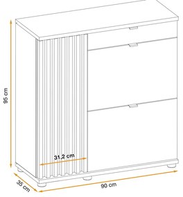 Swap XIX Σύνθεση Καφέ δρυς 280x180x40