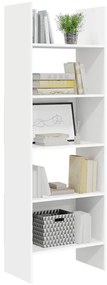 vidaXL Βιβλιοθήκη Λευκή 60 x 35 x 180 εκ. από Επεξ. Ξύλο