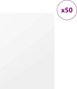 vidaXL Διακοσμητικά Πάνελ 50 τμχ. Λευκό 30 x 42 x 0.27 εκ