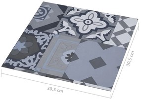 vidaXL Δάπεδο Αυτοκόλλητο Mono Pattern 20 τεμ. 1,86 μ² από PVC