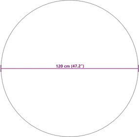 vidaXL Χαλιά χώρου Γύρος GALATI Γκρι Ø 120 εκ. Πολυεστέρας