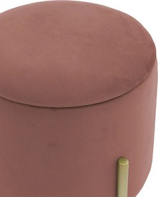 Σκαμπό Creativity pakoworld βελούδο σάπιο μήλο-χρυσό Φ35x42εκ