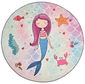 Χαλί Mermaid 876CHL1194 Multi Conceptum Hypnose 140X140cm Round