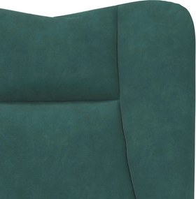 vidaXL Πολυθρόνα Σκούρο Πράσινο 63 x 67 x 94 εκ. Βελούδο