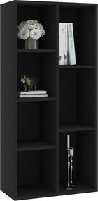 vidaXL Βιβλιοθήκη Μαύρη 50 x 25 x 106 εκ. από Επεξ. Ξύλο