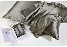 Μεταξωτή Μαξιλαροθήκη Φάκελος (50x76) Down Town Mulberry Silk Dark Grey