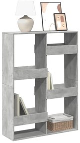 vidaXL Βιβλιοθήκη Γκρι Σκυροδέματος 100x33x135 εκ. Επεξεργ. Ξύλο