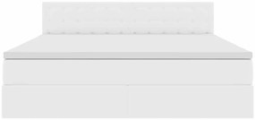 vidaXL Κρεβάτι με αποθηκευτικό χώρο και στρώμα με στρώμα Καθαρό Λευκό