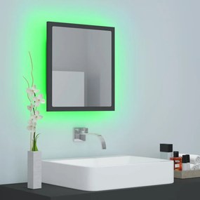 Καθρέφτης Μπάνιου με LED Γκρι 40 x 8,5 x 37 εκ. από Ακρυλικός - Γκρι