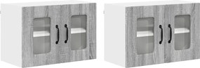 vidaXL Πάνελ πλυντηρίου πιάτων Kalmar 2 pcs Γκρίζο Σονομα