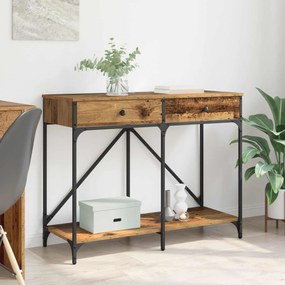 vidaXL Τραπέζι κονσόλας Παλιό Ξύλο 100 x 39 x 78,5 εκ