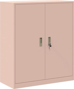 vidaXL Ντουλάπι αποθήκευσης 2 τμχ. Ροζ 90 x 40 x 145 cm Ατσάλι