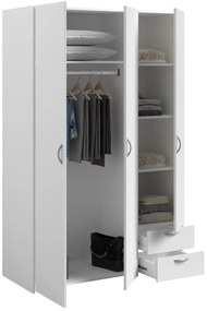 Ντουλάπα Dorm τρίφυλλη-Leuko-Χωρίς πατάρι