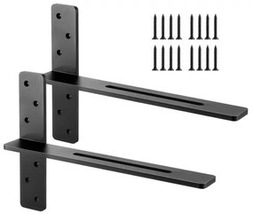 VEVOR 2 Pcs Shelf Brackets 18 inch / 457.2 mm Heavy Duty Floating Shelf Brackets