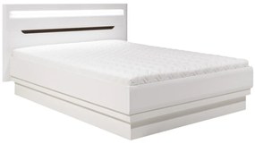 Κρεβάτι Orlando K117, Διπλό, Άσπρο, 160x200, Πλαστικοποιημένη μοριοσανίδα, Τάβλες για Κρεβάτι, 182x202x102cm | Epipla1.gr
