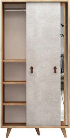 Διφυλλη Ντουλαπα Συρομενη Δρυς RANA 60x100x190