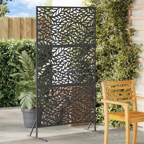 vidaXL Οθόνη Ιδιωτικότητας Μαύρο 100 x 50 x 180 εκ. Ατσάλι