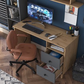 Γραφείο Καρυδιά / Ανθρακί HA115 120x50x161,8