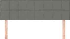 vidaXL Κεφαλάρια Σκ. Γκρι 144x5x78/88 εκ. Ύφασμα