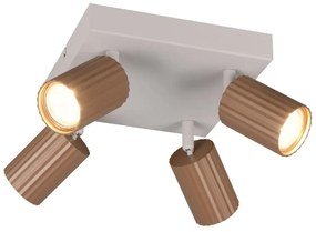 Φωτιστικό Οροφής - Σποτ Soka 867730465 4xGU10 10W 20x20x14,5cm Warm Grey Trio Lighting