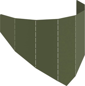 VidaXL Περίγραμμα γκαζόν 100 x 45 cm Ατσάλι Λαδί