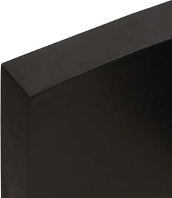 vidaXL Επιφάνεια Τραπεζιού Σκούρο Καφέ 100x60x(2-6)εκ Επεξ. Μασίφ Δρυς