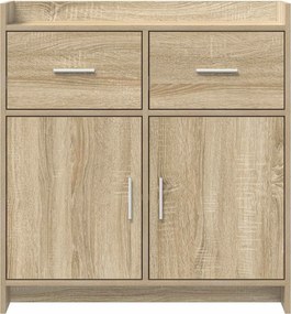 vidaXL Πλαϊνό γραφείο Sonoma Δρυς 75 x 36 x 80 εκ Επεξεργασμένο Ξύλο