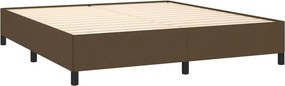 vidaXL Κρεβάτι Boxspring με Στρώμα Σκούρο Καφέ 160x200 εκ Υφασμάτινο