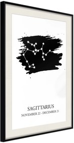 Αφίσα - Zodiac: Sagittarius I - 30x45 - Μαύρο - Με πασπαρτού