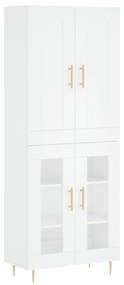 vidaXL Ντουλάπι Λευκό 69,5x34x180 εκ. από Επεξεργασμένο Ξύλο