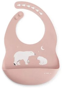 Σαλιάρα Σιλικόνης 4+ Μηνών Saro Eco Friendly Polar Ροζ 16627