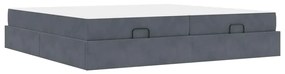 vidaXL Σκελετός Κρεβατιού Σκούρο γκρι 200 x 200 cm Βελούδο