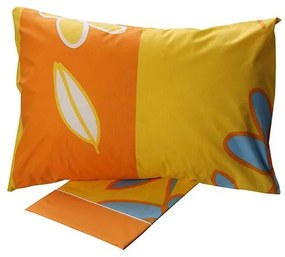 Σετ Σεντόνια Cotton Feelings εμπριμέ 129 Yellow Μονό (160x260)