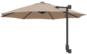 vidaXL Ομπρέλα Κήπου Ταμπά και Μαύρο 248 x 248 x 148 εκ
