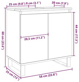 ΝΤΟΥΛΑΠΙ ΜΠΑΝΙΟΥ ΠΑΛΙΟ ΞΥΛΟ 58X33X60 CM ΚΑΤΑΣΚΕΥΑΣΜΕΝΟ ΞΥΛΟ 857220