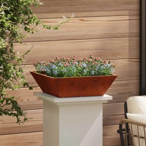 vidaXL Γλάστρα Κήπου 5 pcs Σκ rusty 50 x 50 x 15 cm