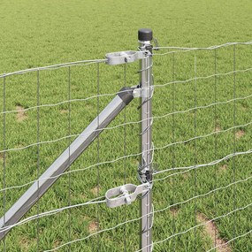vidaXL Εξωτερικός Ευρωπαϊκός Φράκτης με Ακίδες 25 x 0,4 m Ασημί Δίχτυ