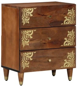 vidaXL Κομοδίνο καφέ μελί 50 x 33 x 62 εκ. Μασίφ ξύλο μάνγκο