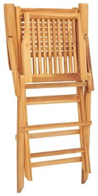 vidaXL Καρέκλες Κήπου Πτυσσόμενες 2 τεμ. 55x62x90 εκ. Μασίφ Ξύλο Teak