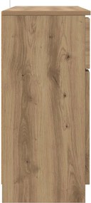 vidaXL Πλαϊνό γραφείο Artisan Oak 100 x 30 x 65,6 Επεξεργασμένο Ξύλο