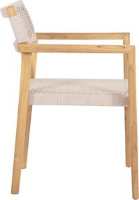 ΠΟΛΥΘΡΟΝΑ CHARLOTTE HM9637.07 ΞΥΛΟ TEAK & ΜΠΕΖ ΣΧΟΙΝΙ--B'ΔΙΑΛΟΓΗΣ 58x61x81Yεκ.