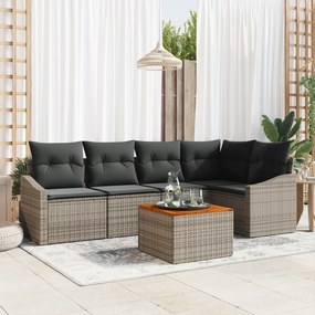 vidaXL Σετ Σαλονιού Κήπου 6 pcs Γκρι 55 x 55 x 37 εκ