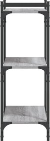 vidaXL Βιβλιοθήκη 3 Επιπέδων Γκρι Sonoma 60x30x86 εκ. Επεξεργ. Ξύλο