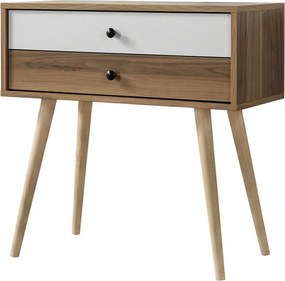 Συρταριέρα Καρυδί / Λευκό RUZABUS 80x36x50